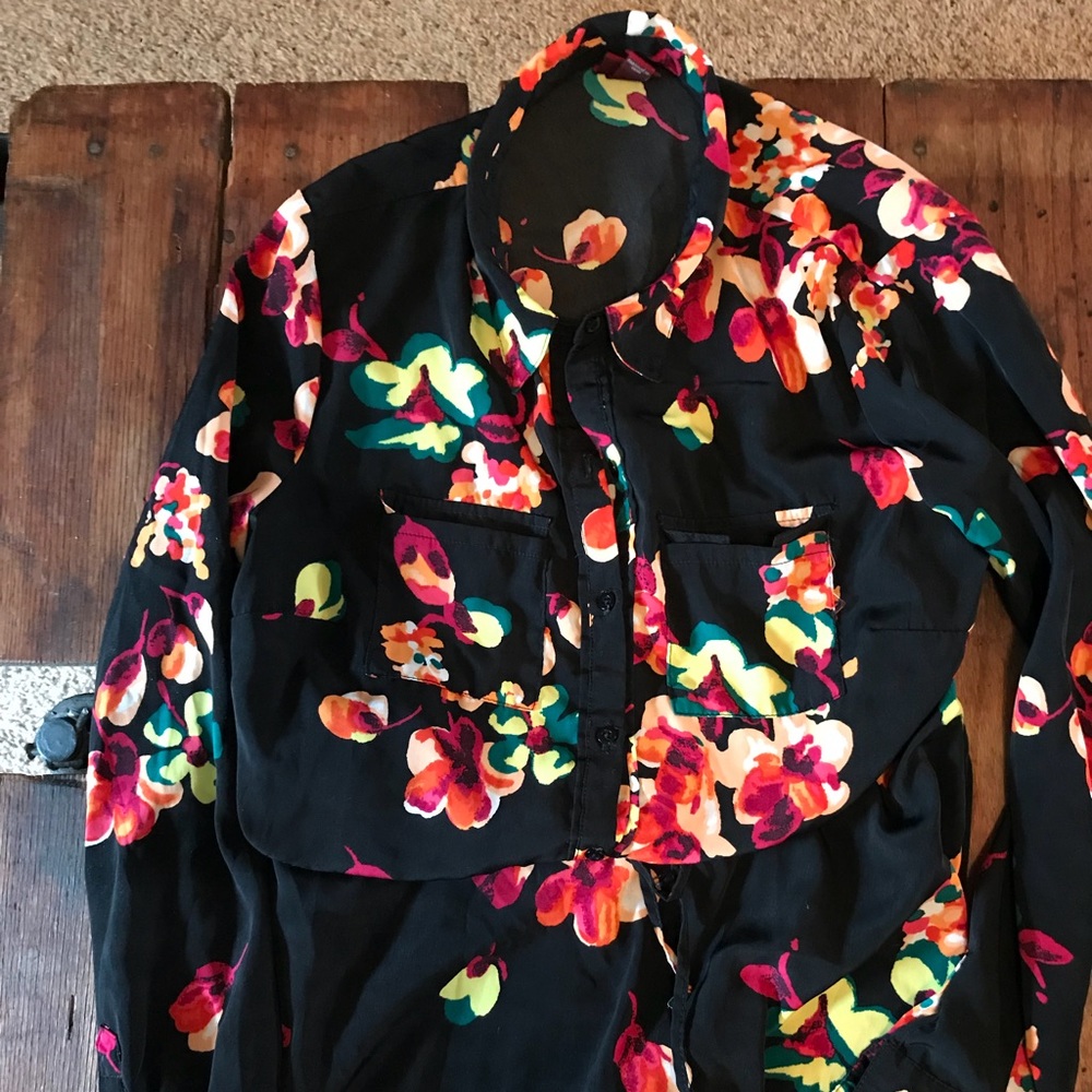 Floral draw string at waist dress!